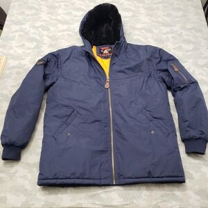 Spire Jacket Mens 2XL Blue Full Zip Hooded Pockets